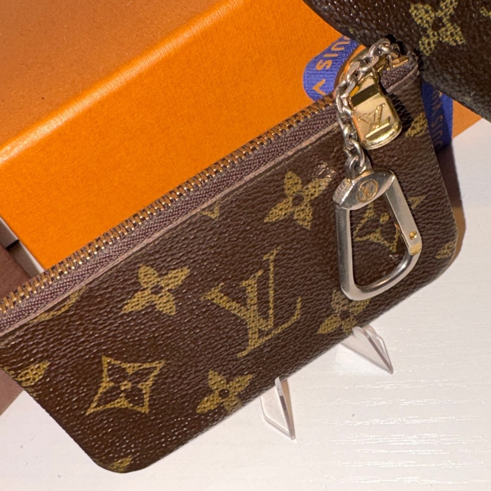 Louis Vuitton Brown Monogram Key Pouches with Gold Accents(SOLD SEPARATELY)